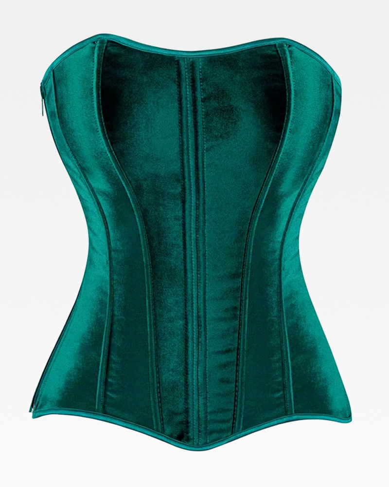 Corset velours vert