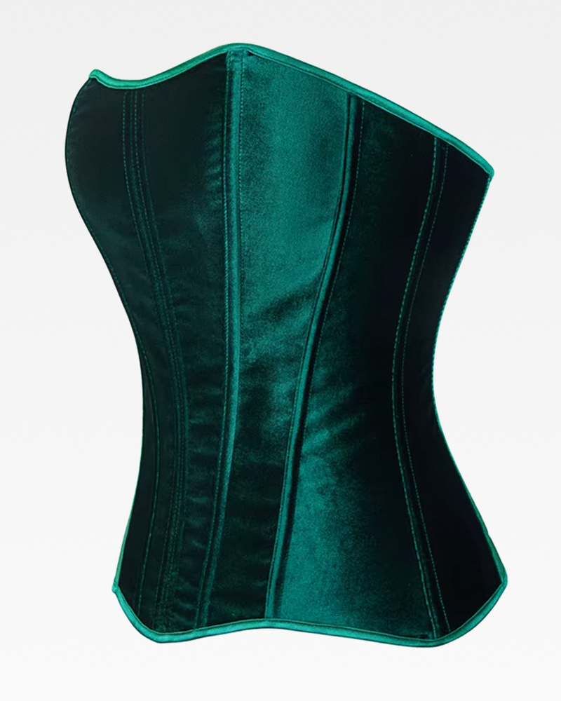 Corset velours vert