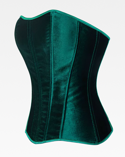 Corset velours vert
