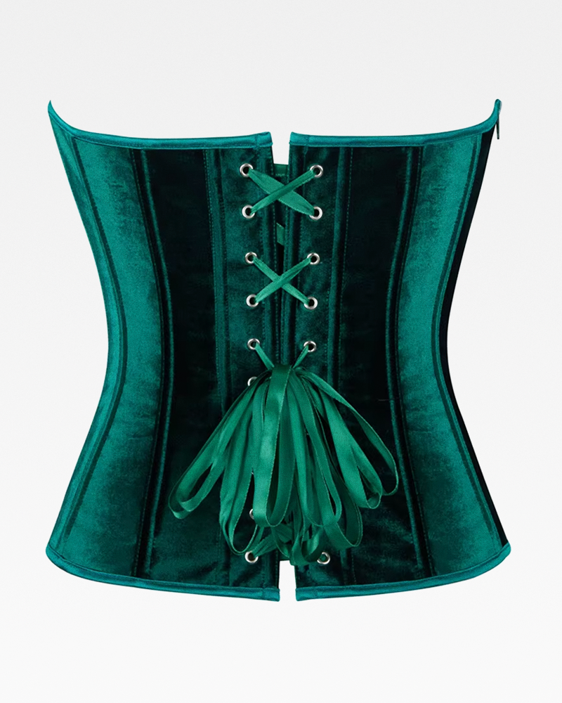 Corset velours vert
