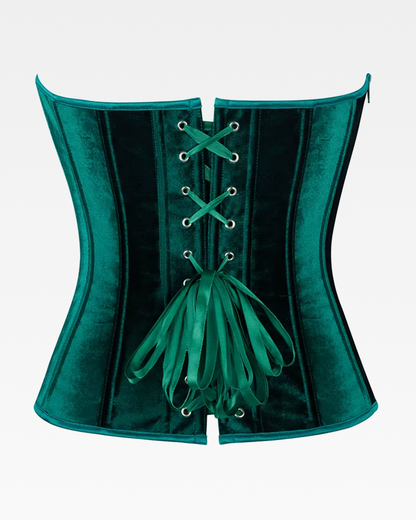 Corset velours vert