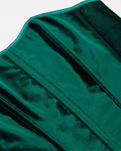 Corset velours vert
