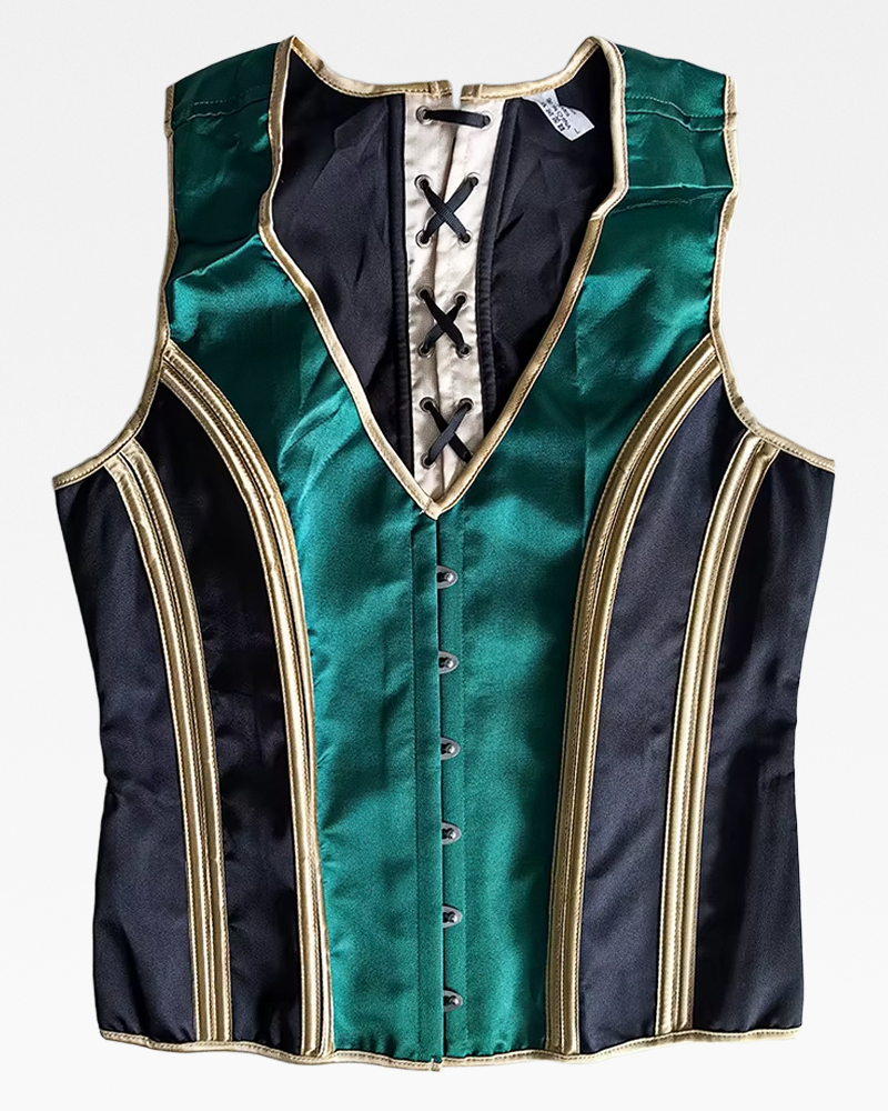 Corset vert homme