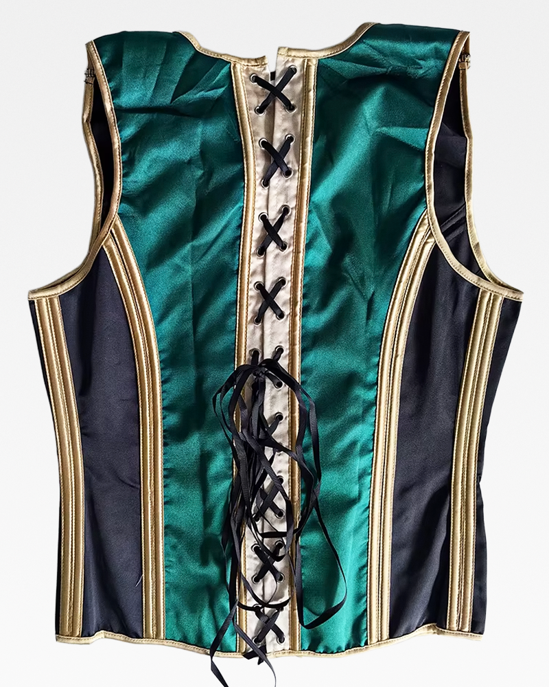 Corset vert homme