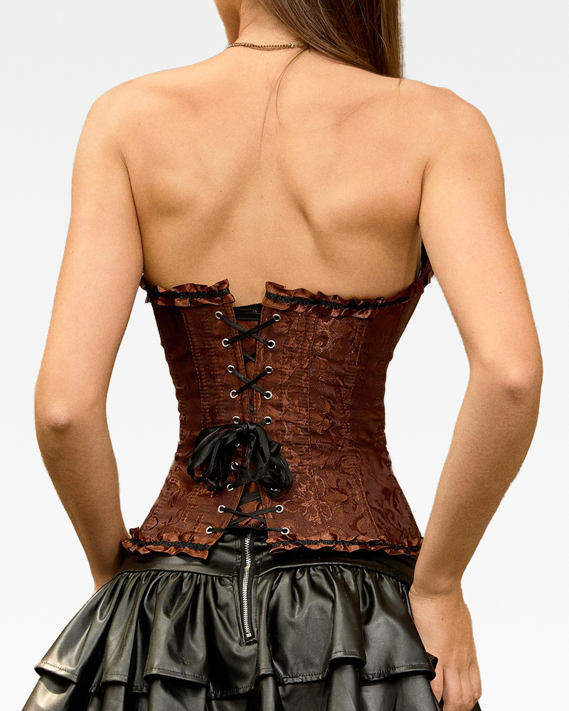 Corset victorien marron