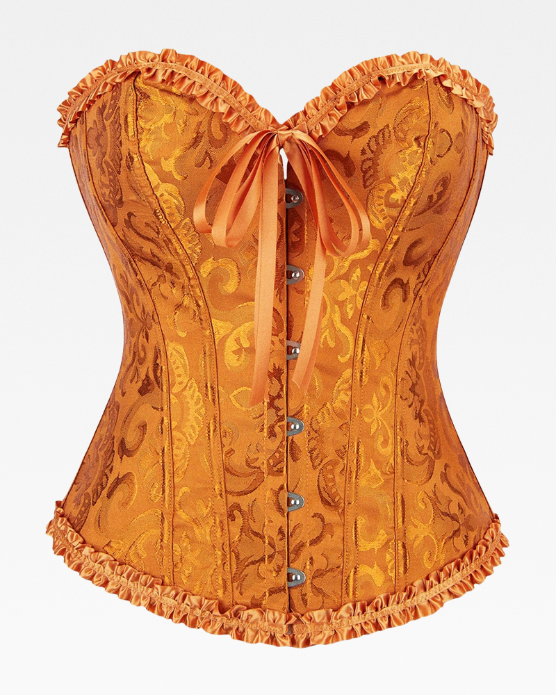 Corset victorien orange
