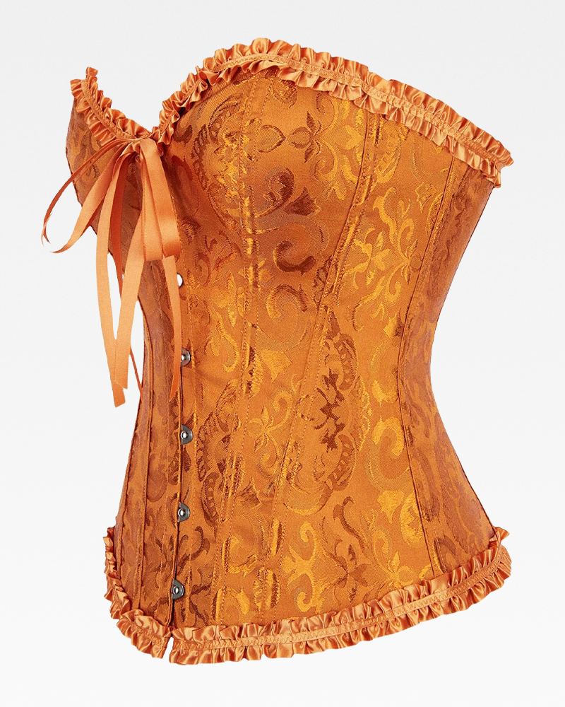 Corset victorien orange