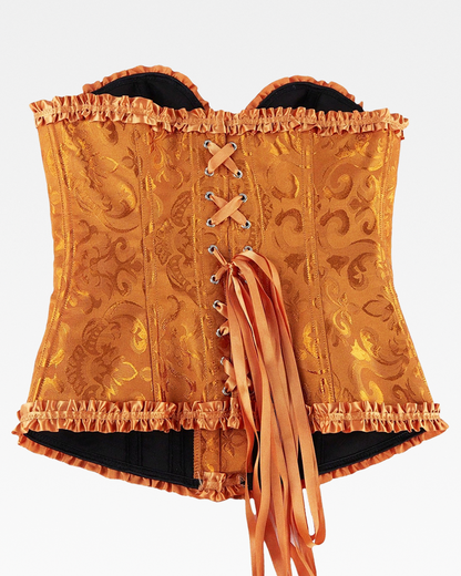 Corset victorien orange