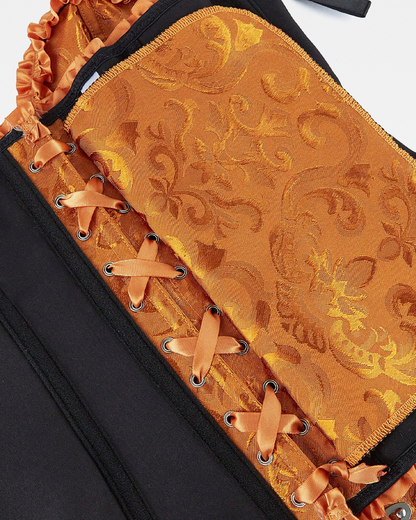 Corset victorien orange