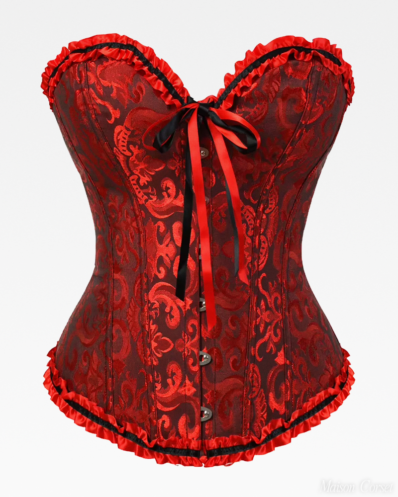 Corset victorien rouge et noir