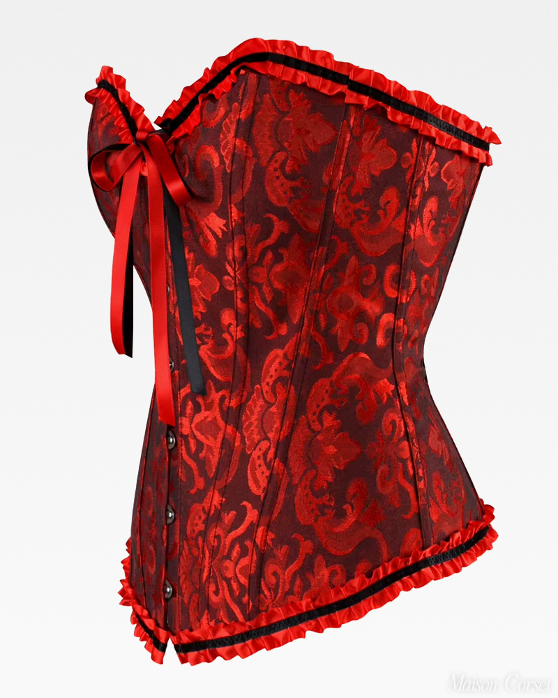 Corset victorien rouge et noir