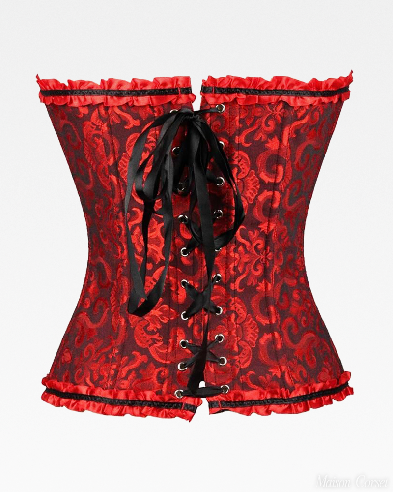 Corset victorien rouge et noir