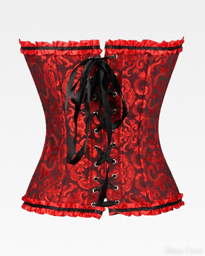 Corset victorien rouge et noir