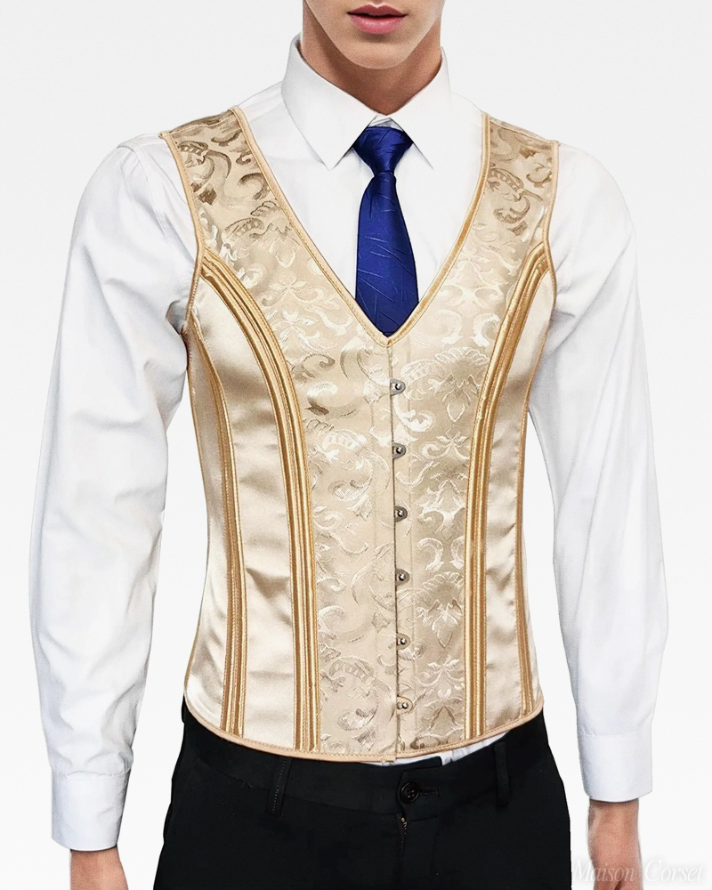 Gilet corset beige